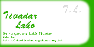 tivadar lako business card