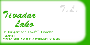 tivadar lako business card